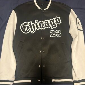 Black and White varsity jacket